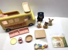 廃盤　わくわくようちえんバス　幼稚園　シルバニア ファミリー　乗り物　黄色　バス