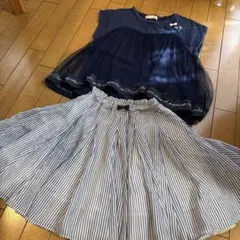 ポンポネットジュニア　160 カットソー&スカート
