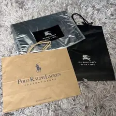 Burberryショッパー＋ギフト内袋　PoloRalphLaurenショッパーのサムネイル