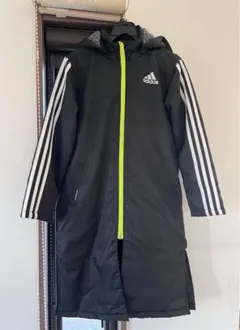 adidas フード付きロングコート 裏ボア スポーツウェア 140