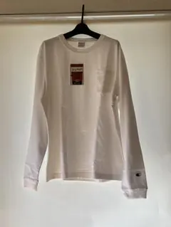 新品 Champion T1011 ロンT L ホワイト 米国製 ヘビーウェイト