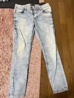 ZARA MAN ザラ　メンズ　ジーンズ　パンツ　ライトブルー系　ダメージ