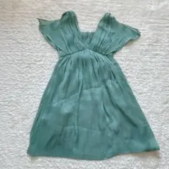 ♡HELIOPOLE♡シアーとろみ　ひざ丈ワンピース　size38 日本製のサムネイル