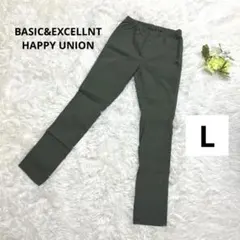 美品BASIC&EXCELLNT HAPPY UNIONカジュアルパンツLカーキのサムネイル