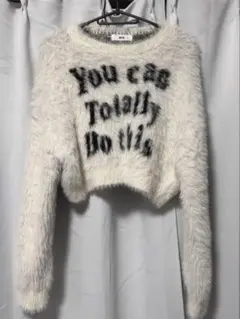 【最終値下げ】WEGO シャギー ロゴニット 白 ホワイト ニット