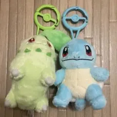 ポケモン チコリータ ゼニガメ ぬいぐるみ ポケモンセンター限定 カラビナ付き