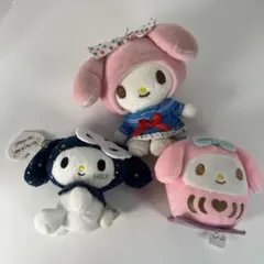 サンリオ　マイメロデイマスコット　ぬいぐるみ　3点セット