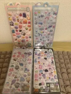 ボンボンドロップシール　ぷくぷくシール　立体　4枚セット　まとめ売り