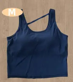 新品【SUKALA】リブソリッドショートタンクトップ（M,ブラック）スカーラ