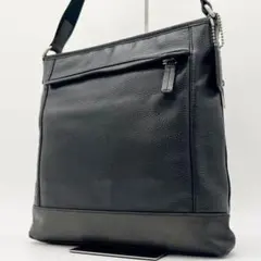 COACH クロスボディ ショルダーバッグ シボ革 ブラック