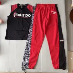 FIGHT DO トレーニングセット 黒/赤 FIGHTDO フード付きトレーニングスーツ 黒・赤 - メルカリ