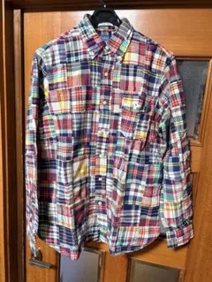 BROCHURE パッチワーク チェックシャツ 長袖 M 新品 ssz AH - メルカリ