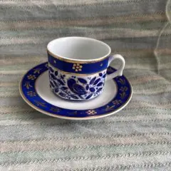 青と白の鳥模様 カップ・ソーサー