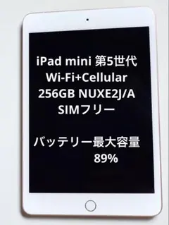 iPad min5 Wi-Fi+Cellular 256GB SIMフリー