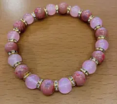 愛の石　ローズクォーツとインカローズ　ブレスレット