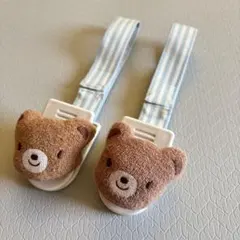 ミキハウス miki house ブランケットクリップ 水色 ストライプ くまのサムネイル