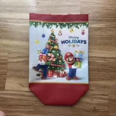 Nintendo マリオ クリスマス 不織布バッグ