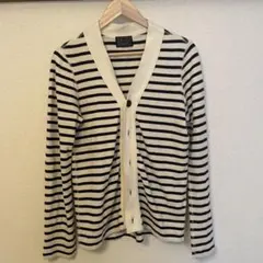 BLUE WORK ストライプ カーディガン