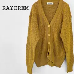 RAYCREM【F】ケーブルニットカーディガン イエロー系 コットン100%