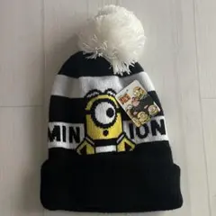 ミニオン ポンポン付きニット帽子　USJ ユニバ
