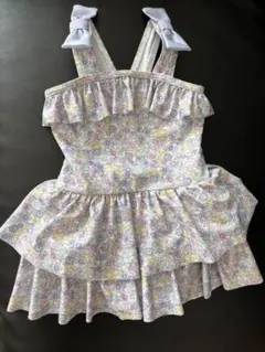 エニィファム　花柄フリルワンピース水着　100cm