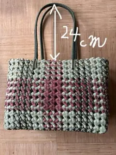 ハンドメイド♪エコクラフトかごバッグ