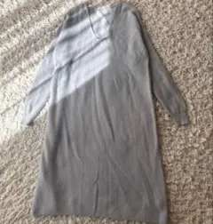 FRAY I.D　ニットワンピース　Vネック　ウール混　パステルブルー