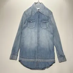 ファセッタズム　デニム　ウエスタンシャツ　ロング丈　ブルーのサムネイル