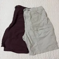 ユニクロ　ギアショーツ　ベージュ　ワイン　Mサイズ