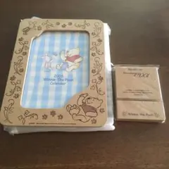 非売品　第一生命　木製プーさんフォトフレームカレンダー