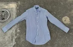 Polo by Ralph Lauren 長袖シャツ 青白ストライプ