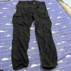 ワークマン ブラックカーゴパンツ ナイロン製