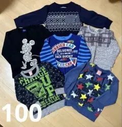 トップス 裏起毛 トレーナー 長袖 秋冬 男の子 100cm まとめ売り
