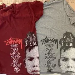 ステューシーTシャツ 2枚セット　赤　レッド　グレー