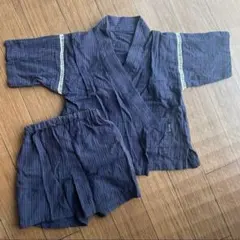 COMME CA ISM コムサ　ベビー甚平 サイズ80 ネイビー