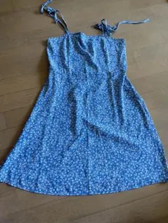 青花柄ノースリーブミニワンピース