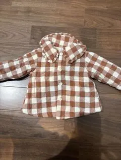 zara zarakids アウター　チェック　フリル　ザラキッズ