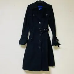【美品】バーバリーブルーレーベル トレンチコート Mサイズ ブラック　ベルト
