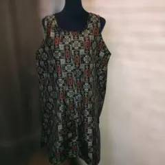 大島紬エプロンチュニック（サービス品）