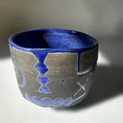 ヘ*ン様 金憲鎬 キムホノ 抹茶碗 藍釉 茶碗 陶芸 - メルカリ
