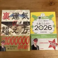 ⭐︎ゲッターズ飯田⭐︎裏運気の超え方 & 五星三心占い 2026⭐︎2冊セット
