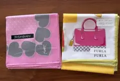 Yves Saint LaurentとFurla フルラハンカチ２枚セット