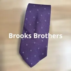 Brooks Brothers 紫 小花模様 高級ネクタイUSA
