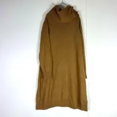 【ロペピクニック】ハイネック　タートルネック　長袖　ニットワンピース　ブラウン