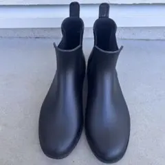 ブラック サイドゴア レインブーツ 23cm