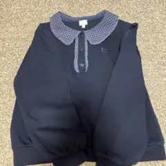 KUMIKYOKU 長袖カットソー 150 ネイビー