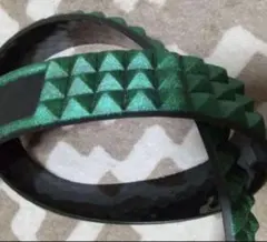 KICKER FUCKER CHICKEN スタッズ付きグリーン　ラバーベルト