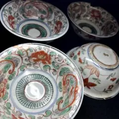 古伊万里　染錦三ツ鉢　口径約22/19/15.5㎝　東Y8-0323② 古伊万里 染錦三ツ鉢 口径約22/19/15.5㎝ 東Y8-0323② - メルカリ