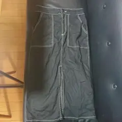 ZARA フロントスリットステッチスカート