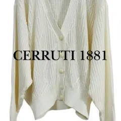 ✨CERRUTI1881✨アイボリー カーディガン ゆったりM〜L イタリア